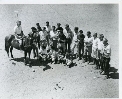 Cyril Harrison doing what he loved most - instructing young players at Brandywine Polo School 1963